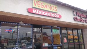 Outside at Veganos Kitchen in Las Vegas