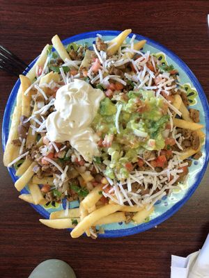 Asada Fries were great! at Veganos Kitchen in Las Vegas