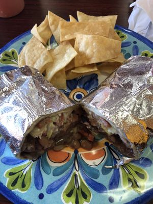 Al Pastor Burrito! Yummm! at Veganos Kitchen in Las Vegas