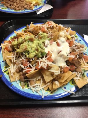 Super nachos with “western meat” at Veganos Kitchen in Las Vegas