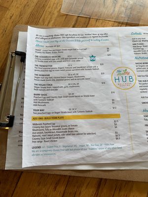 VG indicates Vegan at The Healthy Hub in Ballarat