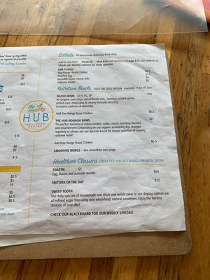 Serves dairy, egg and meat at The Healthy Hub in Ballarat