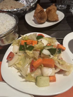 Cucumber salad   at The Maharajas in Mahe