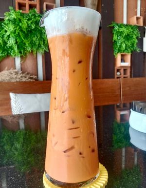 Caramel Milk Tea at Alchemy Vegan in Chiang Mai