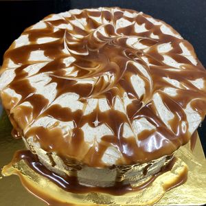 Coconut Caramel Cake. Yes we do full cakes too! at Alchemy Vegan in Chiang Mai