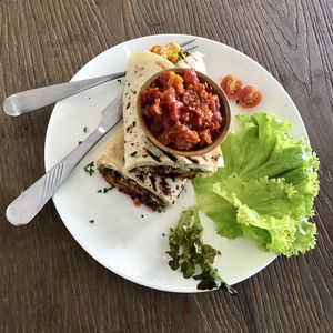 Morrocan Pita Wrap at Alchemy Vegan in Chiang Mai