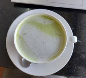 Matcha latte at Alchemy Vegan in Chiang Mai