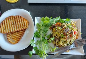 Burmese tea salad at Alchemy Vegan in Chiang Mai