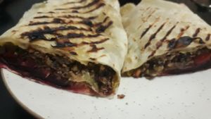 Moroccan pitta wrap at Alchemy Vegan in Chiang Mai