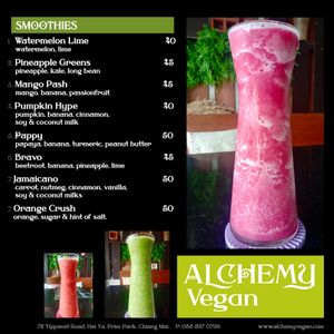 2021 Smoothies at Alchemy Vegan in Chiang Mai