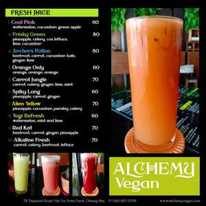 2021 Fresh Juices at Alchemy Vegan in Chiang Mai