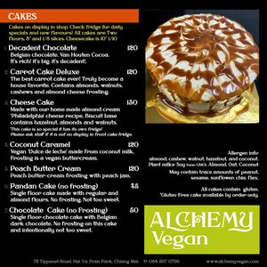 2021 Cakes at Alchemy Vegan in Chiang Mai