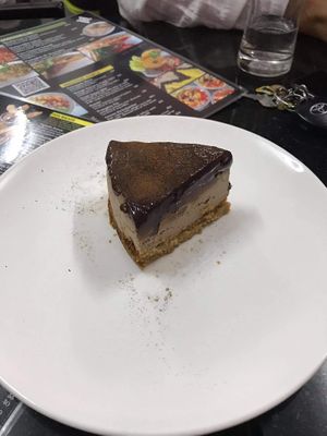 Choc cheesecake at Alchemy Vegan in Chiang Mai