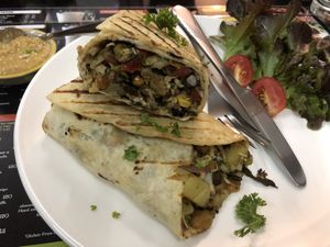 Tea leaf wrap  at Alchemy Vegan in Chiang Mai