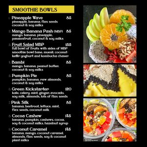 Updated Smoothie Bowl Menu (September 2021) at Alchemy Vegan in Chiang Mai