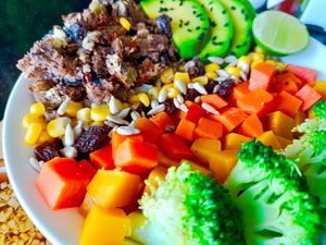 Vegballs Buddha Bowl at Alchemy Vegan in Chiang Mai