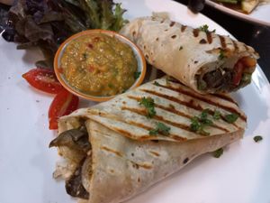 Spiced burrito wrap at Alchemy Vegan in Chiang Mai
