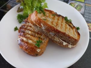 Vegan cheese and tomato panini #Veganuary at Alchemy Vegan in Chiang Mai