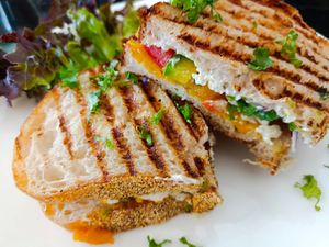 Pumkin Date Panini at Alchemy Vegan in Chiang Mai