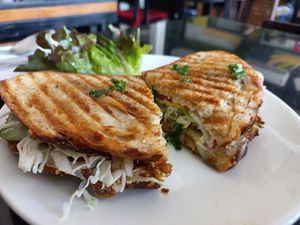 Mustard cheese at Alchemy Vegan in Chiang Mai