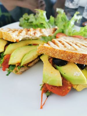 Mediterranean panini at Alchemy Vegan in Chiang Mai