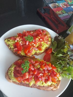 Avocado toast at Alchemy Vegan in Chiang Mai