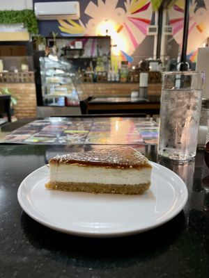 Coconut caramel cheesecake   at Alchemy Vegan in Chiang Mai