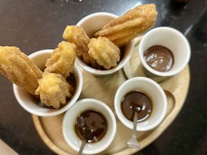 Churros for two (190 THB)  at Alchemy Vegan in Chiang Mai