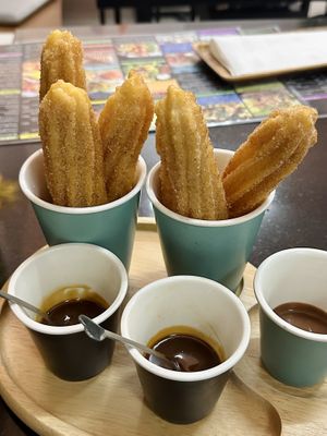 Churros for two (190 THB)  at Alchemy Vegan in Chiang Mai