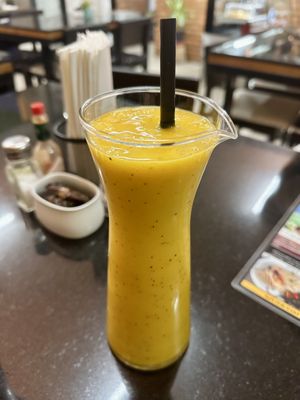 Mango pash smoothie (70 THB)  at Alchemy Vegan in Chiang Mai