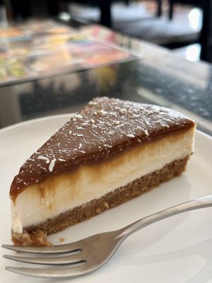 Coconut caramel cheesecake (140 THB)  at Alchemy Vegan in Chiang Mai