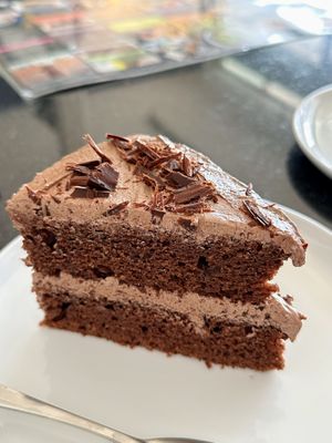 Decadent chocolate cake (140 THB)  at Alchemy Vegan in Chiang Mai