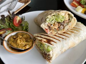 Spiced burrito (150 THB)  at Alchemy Vegan in Chiang Mai