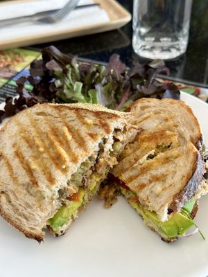 Vegballs aubergine panini (120 THB)  at Alchemy Vegan in Chiang Mai