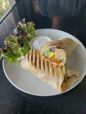 Black bean tempeh wrap at Alchemy Vegan in Chiang Mai