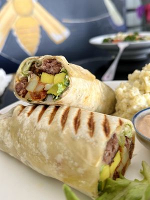 Plant-based burger wrap (230 THB)  at Alchemy Vegan in Chiang Mai