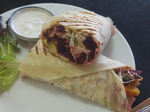 Greek wrap at Alchemy Vegan in Chiang Mai