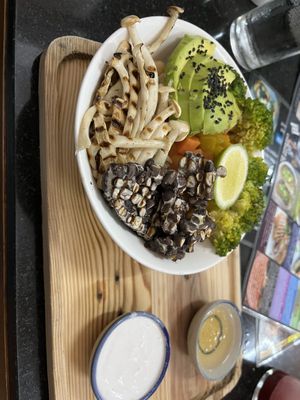Black bean tempeh bowl   at Alchemy Vegan in Chiang Mai