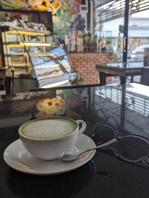 Beautiful matcha! at Alchemy Vegan in Chiang Mai