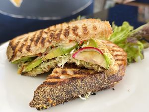 Mustard cheese panini (120 THB)  at Alchemy Vegan in Chiang Mai