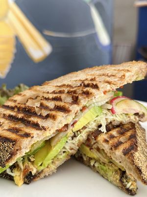 Mustard cheese panini (120 THB)  at Alchemy Vegan in Chiang Mai