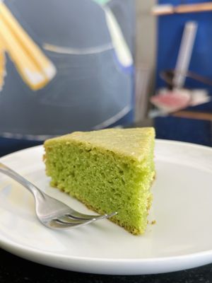 Pandan cake (60 THB)  at Alchemy Vegan in Chiang Mai