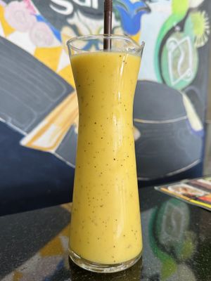 Mango pash smoothie (70 THB)  at Alchemy Vegan in Chiang Mai