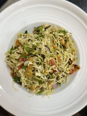 Burmese tea leaf salad (120 THB)  at Alchemy Vegan in Chiang Mai