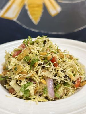 Burmese tea leaf salad (120 THB)  at Alchemy Vegan in Chiang Mai