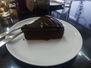 Choc cake at Alchemy Vegan in Chiang Mai
