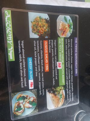 New specials menu at Alchemy Vegan in Chiang Mai