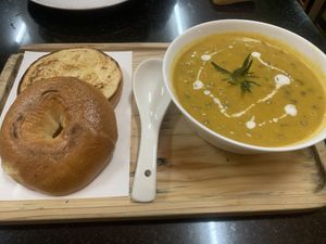Carrot lentil soup   at Alchemy Vegan in Chiang Mai