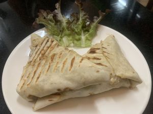 Mushroom cheese quesadilla   at Alchemy Vegan in Chiang Mai