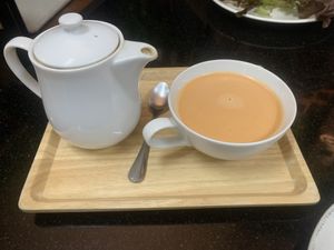 Thai tea  at Alchemy Vegan in Chiang Mai